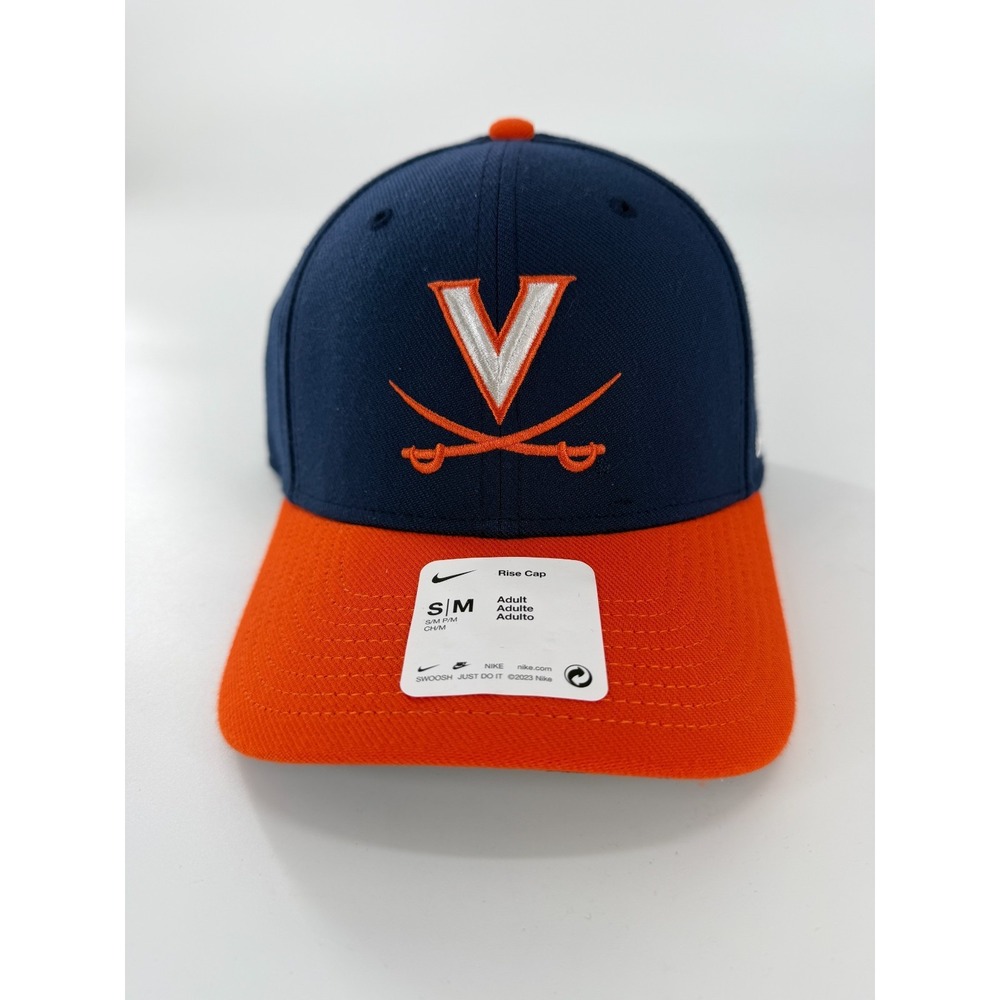 University of Virginia Nike Rise Cap Mens S/M Orange Blue Virginia Cavaliers Hat